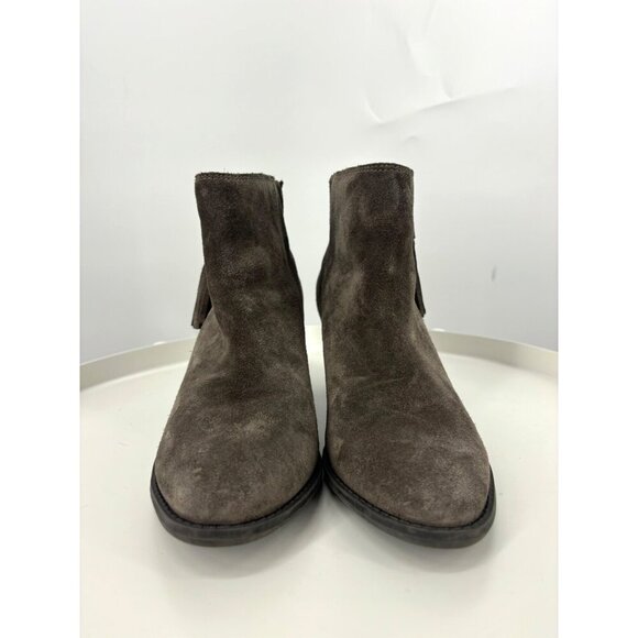 Vionic Madeline Gray Tassel Zip Up Suede Booties 7.5 - Picture 3 of 5